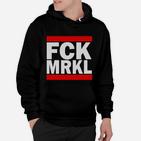 Schwarzes Streifen-Design Hoodie mit Slogan, Modisches Statement Tee