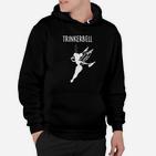 Schwarzes Trinkerbell Hoodie, Lustiges Fee-Motiv für Partys