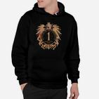 Vintage Wappen-Druck Herren Hoodie, Retro Design Tee