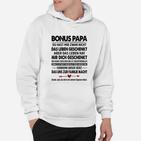 Bonus Papa Dankeschön Hoodie, Herzerwärmender Spruch Design