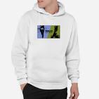 Grafikdesign Hoodie mit modernem Kunst-Aufdruck, Weiß