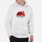 Karate Dojo Zanshin Herren Hoodie, Rotes Sonnenmotiv