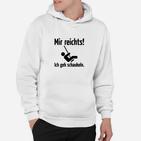 Lustiges Weißes Hoodie mit Mir reicht's! Ich geh schaukeln Spruch