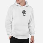 Weißes Hoodie mit Hunde-Cartoon und Bär Schriftzug, Lustiges Hunde-Motiv Tee