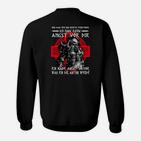 Angst Ritter Motiv Schwarzes Herren Sweatshirt, Stilvolles Grafikdesign