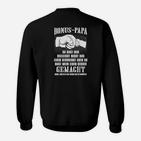 Bonus-Papa Schwarzes Sweatshirt, Lustiger Spruch mit Elefantendesign