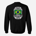 Brasilien Motiv Schwarzes Sweatshirt: Liebe es oder Lass es Deutscher Spruch