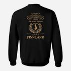 Deutsch-Finnland Herz Schwarz Sweatshirt, Liebesbeweis Design