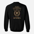 Deutsch-Spanische Verbundenheit Sweatshirt, Ich Lebe in Deutschland Herz in Spanien