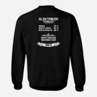 Elektriker Berufs-Humor Sweatshirt, Lustiger Elektrotechnik Spruch Schwarz