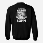 Helden Vater und Sohn Duo Schwarz Sweatshirt, Familien Partnerlook