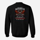 Herren Sweatshirt 'Sei Nicht Neidisch 1985 - Verwunderlich Gutes Aussehen', Schwarz mit Flügel-Design