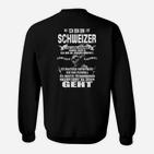 Ich Bin Ein Schweizer Sweatshirt - Stolz & Patriotismus Design in Schwarz