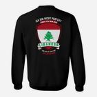 Libanesisches Stolz Sweatshirt Nicht Perfekt, Aber Lebanese, Humorvolles Design in Schwarz