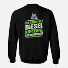 Lustiges Trucker Sweatshirt: Diesel, Koffein & Kraftausdrücke