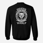 Odins Wolf Valhalla Motiv Sweatshirt für Herren, Nordische Mythologie Design