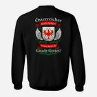 Österreichisches Wappen Schwarzes Sweatshirt mit Spruch für Patriotismus