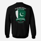Pakistaner Stolz Sweatshirt, Spruch und Flagge Design - Schwarz