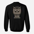 Personalisiertes Juni Königinnen Geburtstags-Sweatshirt in Schwarz