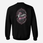 Retro Diner Stil Sweatshirt Mama's Diner, Schwarz mit Rosa Highlights