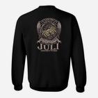 Schwarzes Adler Sweatshirt, Juli Geburtstagsdesign mit Spruch