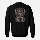 Schwarzes Adler Sweatshirt, Oktober Geburtstags Motto