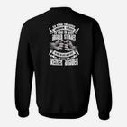 Schwarzes Herren-Sweatshirt Bruderschaft Motiv Handshake Design