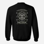 Schwarzes Herren Sweatshirt mit Bruderschaft Spruch, Motiv für Männer