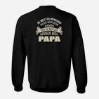 Schwarzes Herren Sweatshirt Wichtigsten nennen mich Papa, Familienliebe Motiv