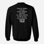 Schwarzes Sweatshirt Ich bin eine Polin - Stolze Botschaft