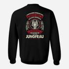 Schwarzes Sweatshirt Sternzeichen Jungfrau Spruch, Astrologie Mode für Sie