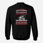 Schwarzes Wolf Sweatshirt mit Spruch, Motiv Tee für Naturfreunde