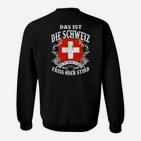 Schweizer Kreuz & Adler Motiv Sweatshirt - Das ist die Schweiz, Friss oder Stirb