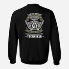 Techniker Motivations-Sweatshirt mit Adler-Emblem, Stilvolles Schwarz