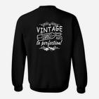 Vintage 1980 Aged to Perfection Sweatshirt, Retro Geburtstags-Sweatshirt Schwarz