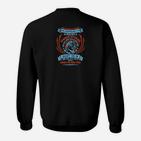 Vintage-Motivdruck Grafik-Sweatshirt in Schwarz, Retro Design Tee