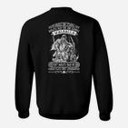 Wikinger-Sweatshirt Valhalla Motiv, Schwarzes Sweatshirt mit Spruch