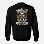 Zwilling Sternzeichen Sweatshirt, Spruch und Adler Motiv