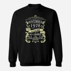 40 Jahre Unglaubliche Person Sweatshirt, Schwarzes Geburtstags-Sweatshirt November 1978