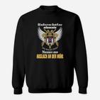 Adler-Motiv Schwarzes Sweatshirt, Kraft Spruch aus Haslach