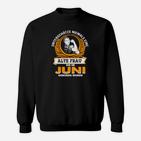 Alte Frau im Juni Geboren Sweatshirt, Spruch Schwarzes Tee