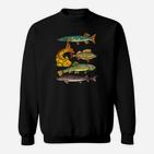 Angler Angeln Kinder Forelle Karpfen Hecht Stör Sweatshirt