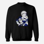 Anime Ninja Team Grafik Sweatshirt - Schwarz, stylisches Otaku Hemd