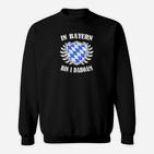 Bayern Wappen Schwarzes Sweatshirt: In Bayern bin i dahoam Motiv