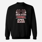 Bedrucktes Sweatshirt für Männer, Geburtstag im April, Spruch Design