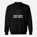 Beste Mama der Welt Schwarzes Sweatshirt, Muttertag Herz Design