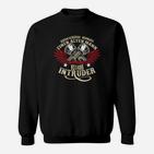 Biker Sweatshirt mit Adler & Intruder Design, Schwarzes Motivshirt