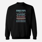 Bonus Papa Sweatshirt mit Wertschätzungsbotschaft, Herren Tee