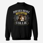 Collie-Liebhaber Sweatshirt Dieses Herz schlägt für meinen Collie