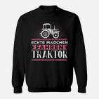 Damen Echte Mdchen Fahren Traktor Treck Sweatshirt